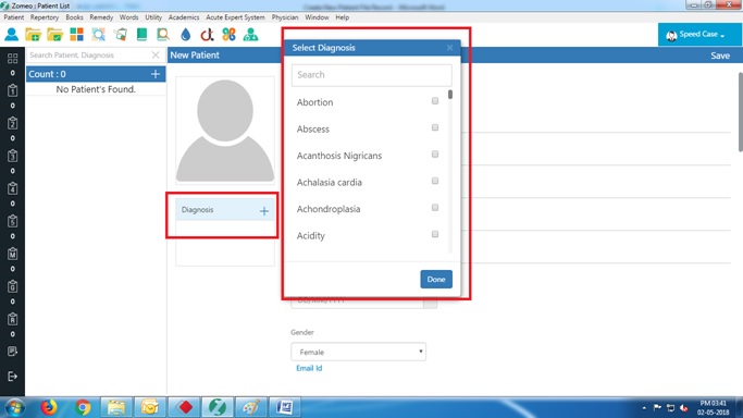 Zomeo Homeopathic Software: How to Create New Patient File/ Record ...